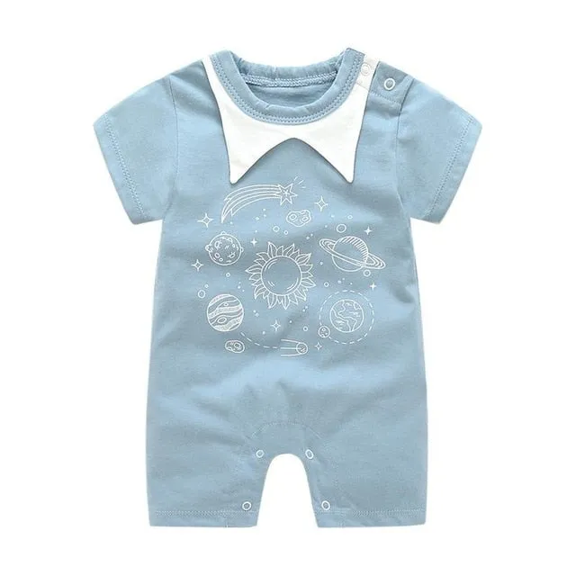 2020 cartoon anime short Newborn Baby Clothes pure cotton Summer Rompers Kids Baby Girl Jumpsuit Toddler Costume for boys romper
