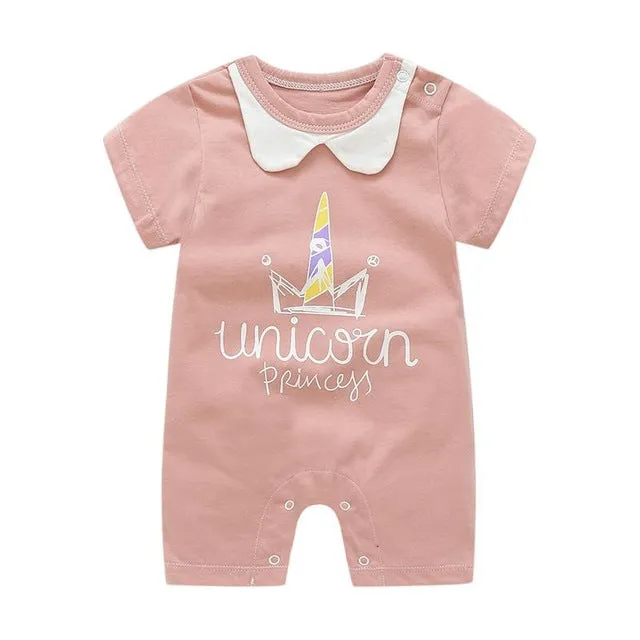 2020 cartoon anime short Newborn Baby Clothes pure cotton Summer Rompers Kids Baby Girl Jumpsuit Toddler Costume for boys romper