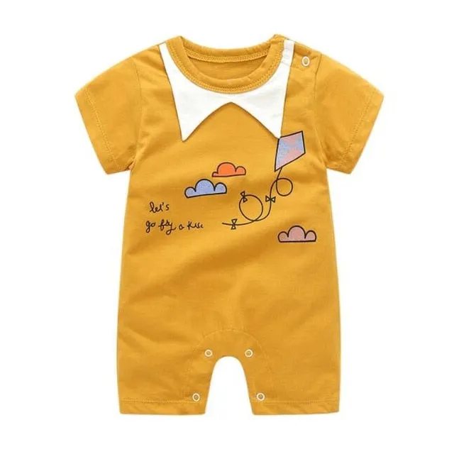 2020 cartoon anime short Newborn Baby Clothes pure cotton Summer Rompers Kids Baby Girl Jumpsuit Toddler Costume for boys romper