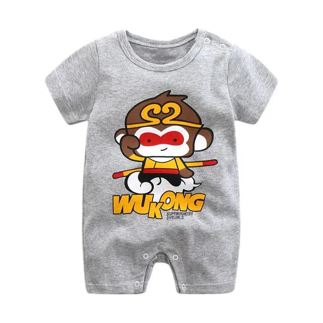 2020 cartoon anime short Newborn Baby Clothes pure cotton Summer Rompers Kids Baby Girl Jumpsuit Toddler Costume for boys romper