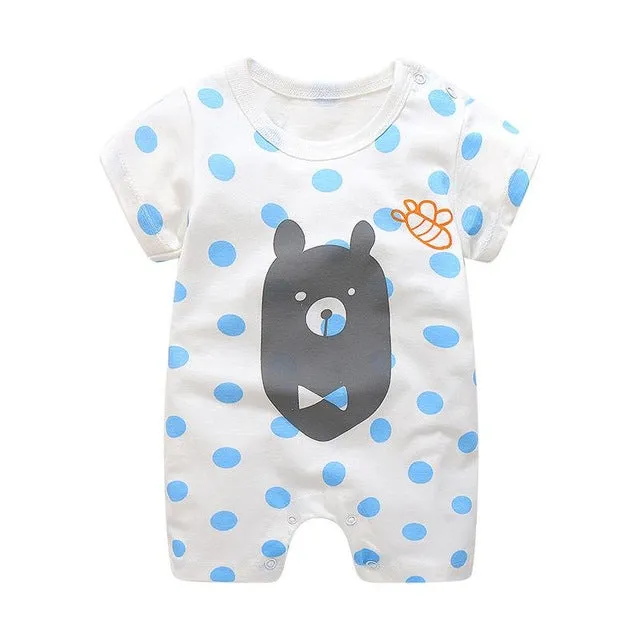 2020 cartoon anime short Newborn Baby Clothes pure cotton Summer Rompers Kids Baby Girl Jumpsuit Toddler Costume for boys romper