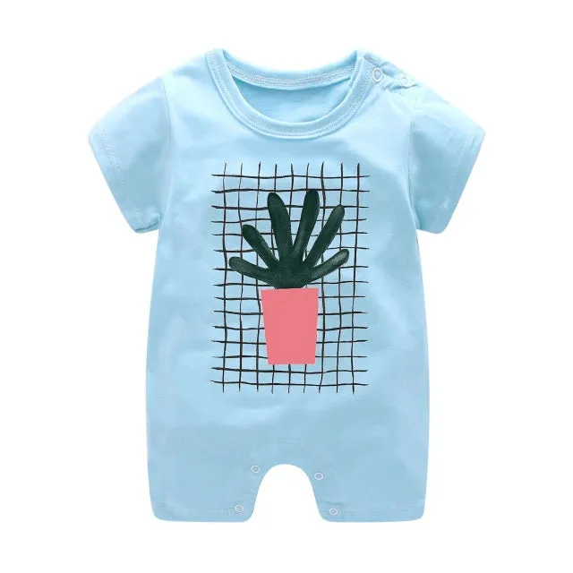 2020 cartoon anime short Newborn Baby Clothes pure cotton Summer Rompers Kids Baby Girl Jumpsuit Toddler Costume for boys romper