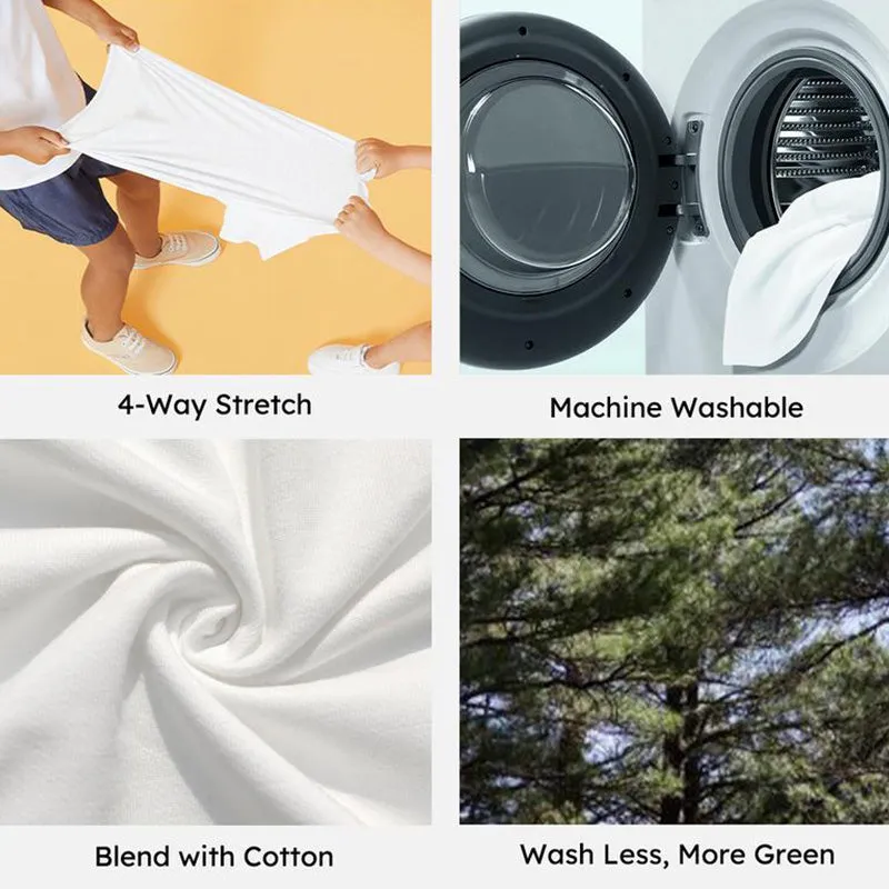 ⏳2025 New-Save 60%👚Stretchy Stain Resistant Pure White T-Shirt👚Soft and breathable fabric💪