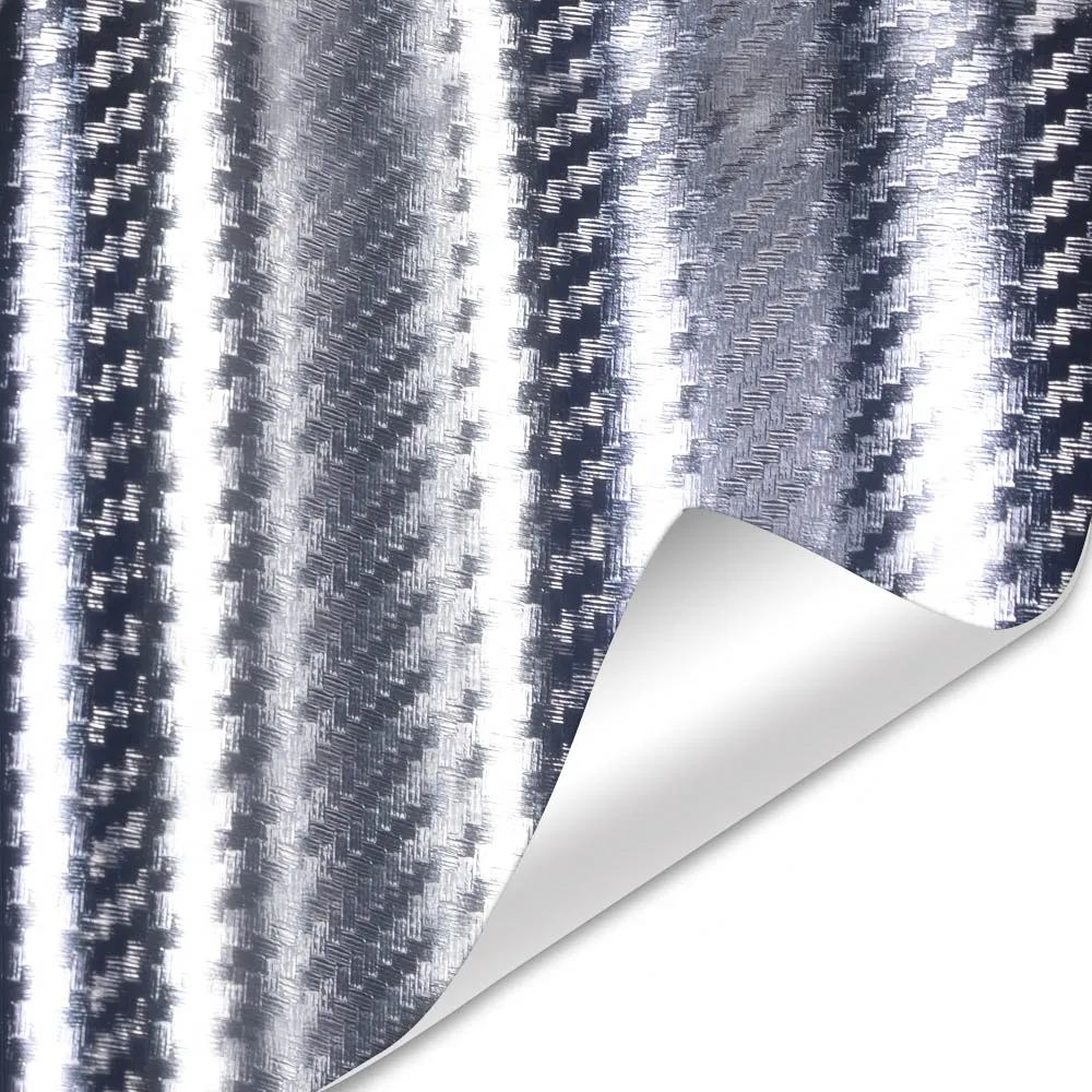 3D Carbon Fiber Chrome Wrap Vinyl