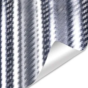 3D Carbon Fiber Chrome Wrap Vinyl