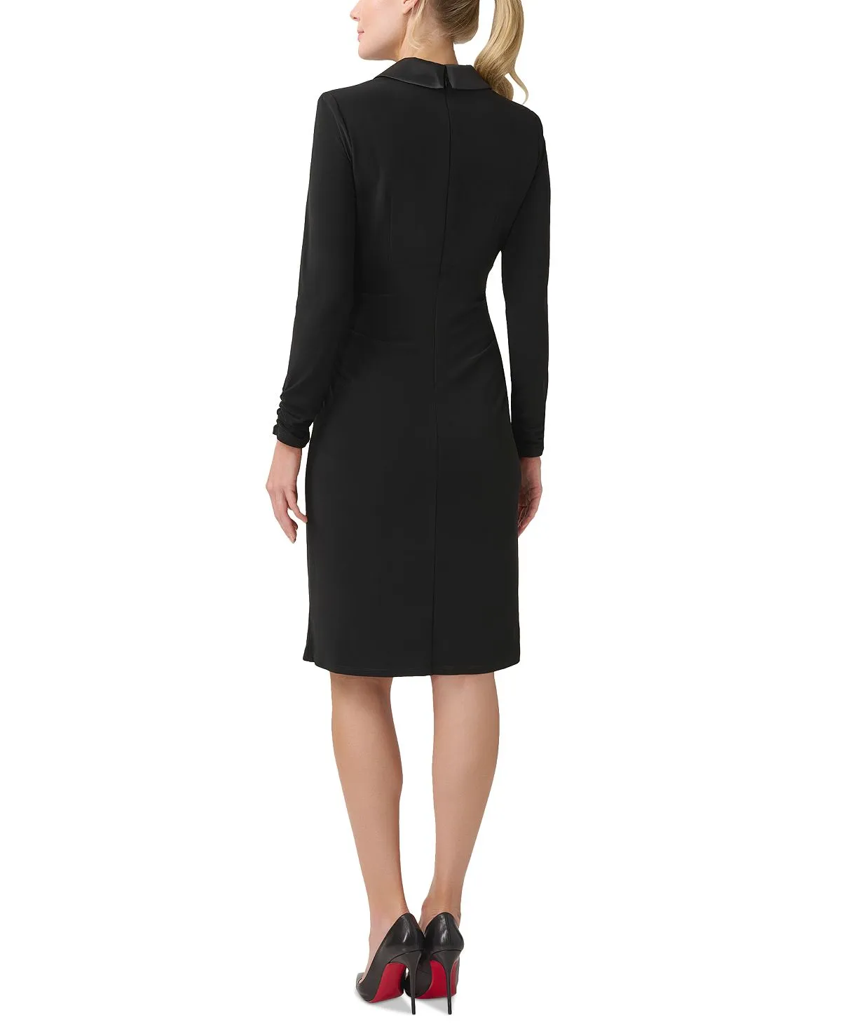 Adrianna Papell Women's Knitted Tuxedo Sheath Dress