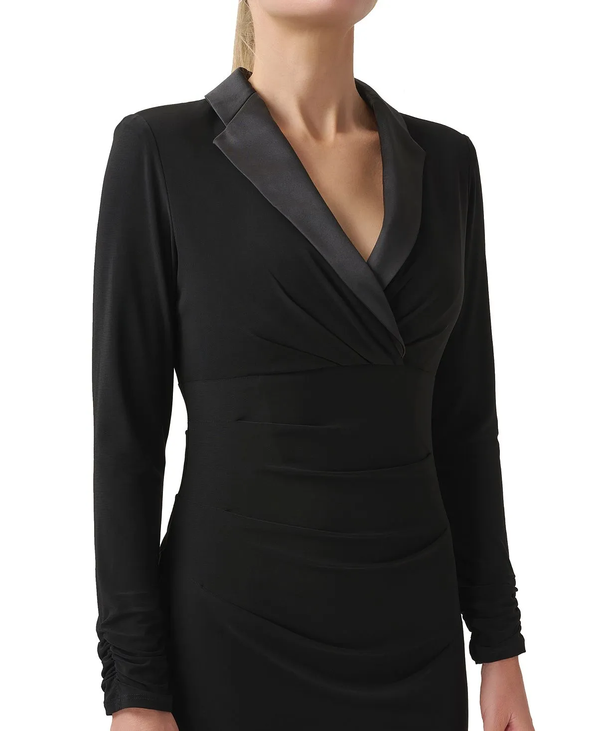 Adrianna Papell Women's Knitted Tuxedo Sheath Dress
