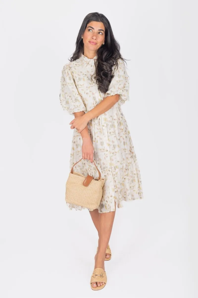 ALLIE DRESS SHORT SLEEVE 41" (SAGE)