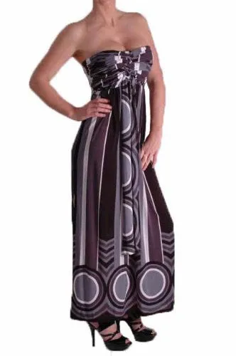 Ana Multicoloured Strapless Bandeau Maxi Dress