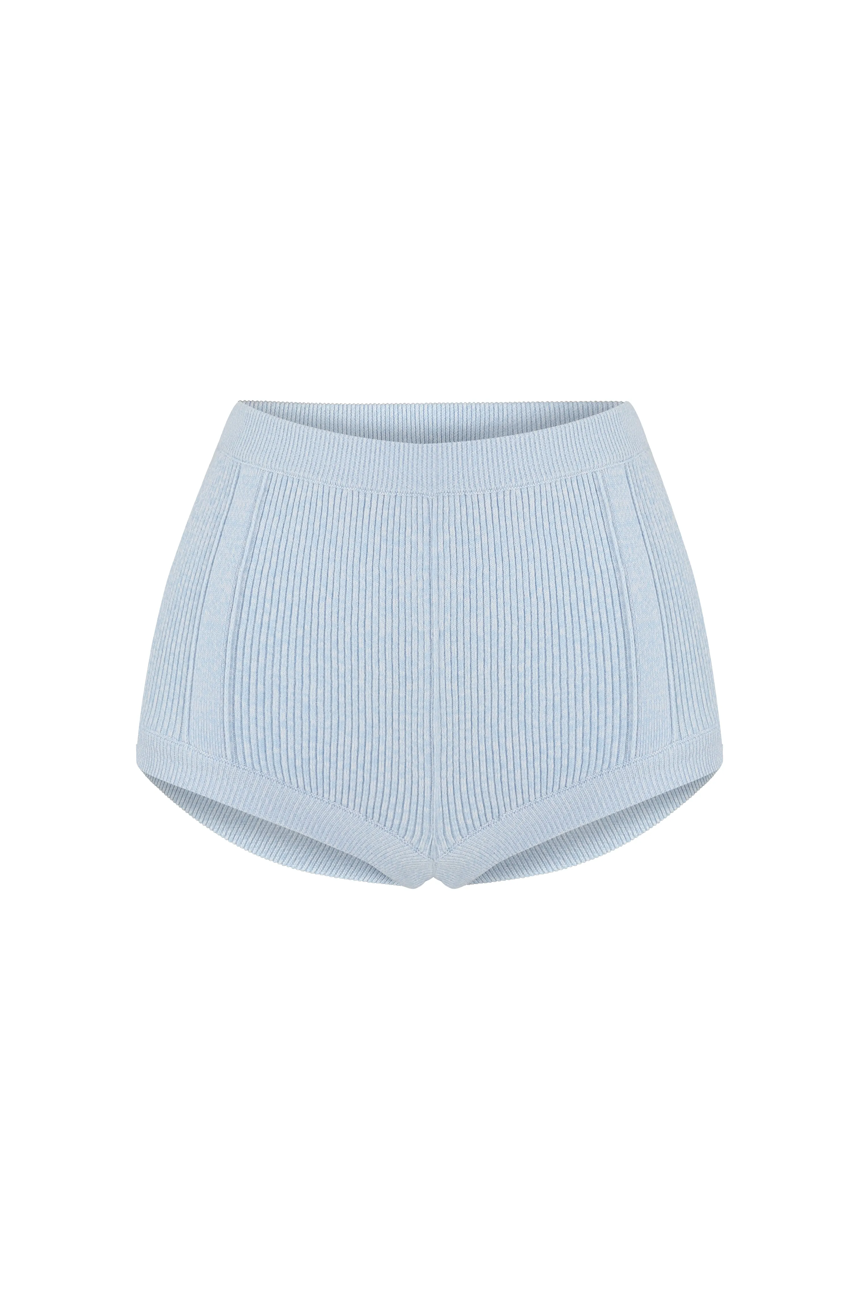 Baby Blue Cotton Mini Shorts
