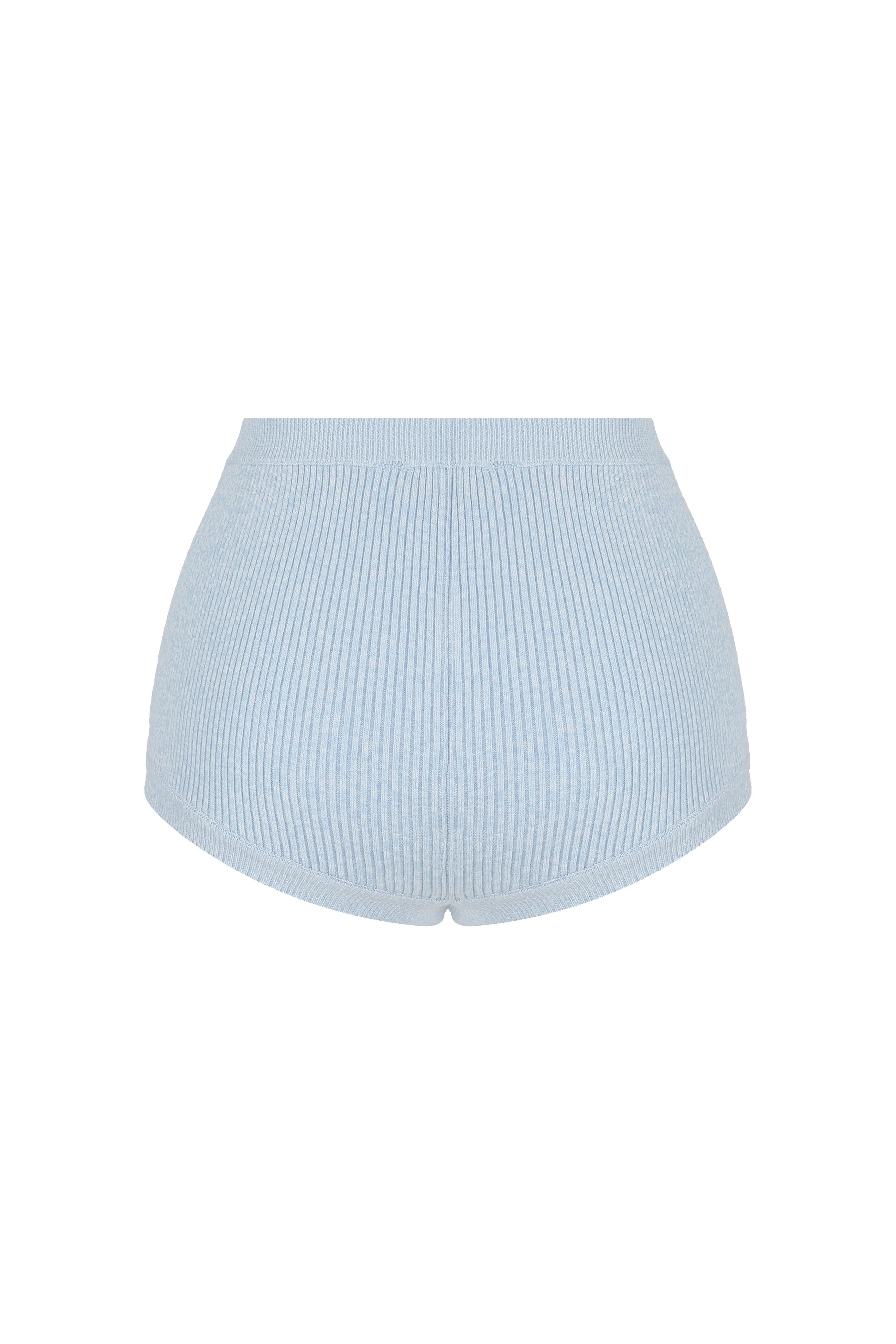 Baby Blue Cotton Mini Shorts