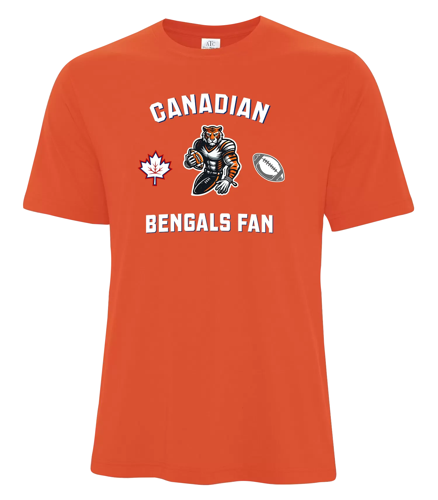 Bengals Fan Adult Cotton T-Shirt with Printed Logo