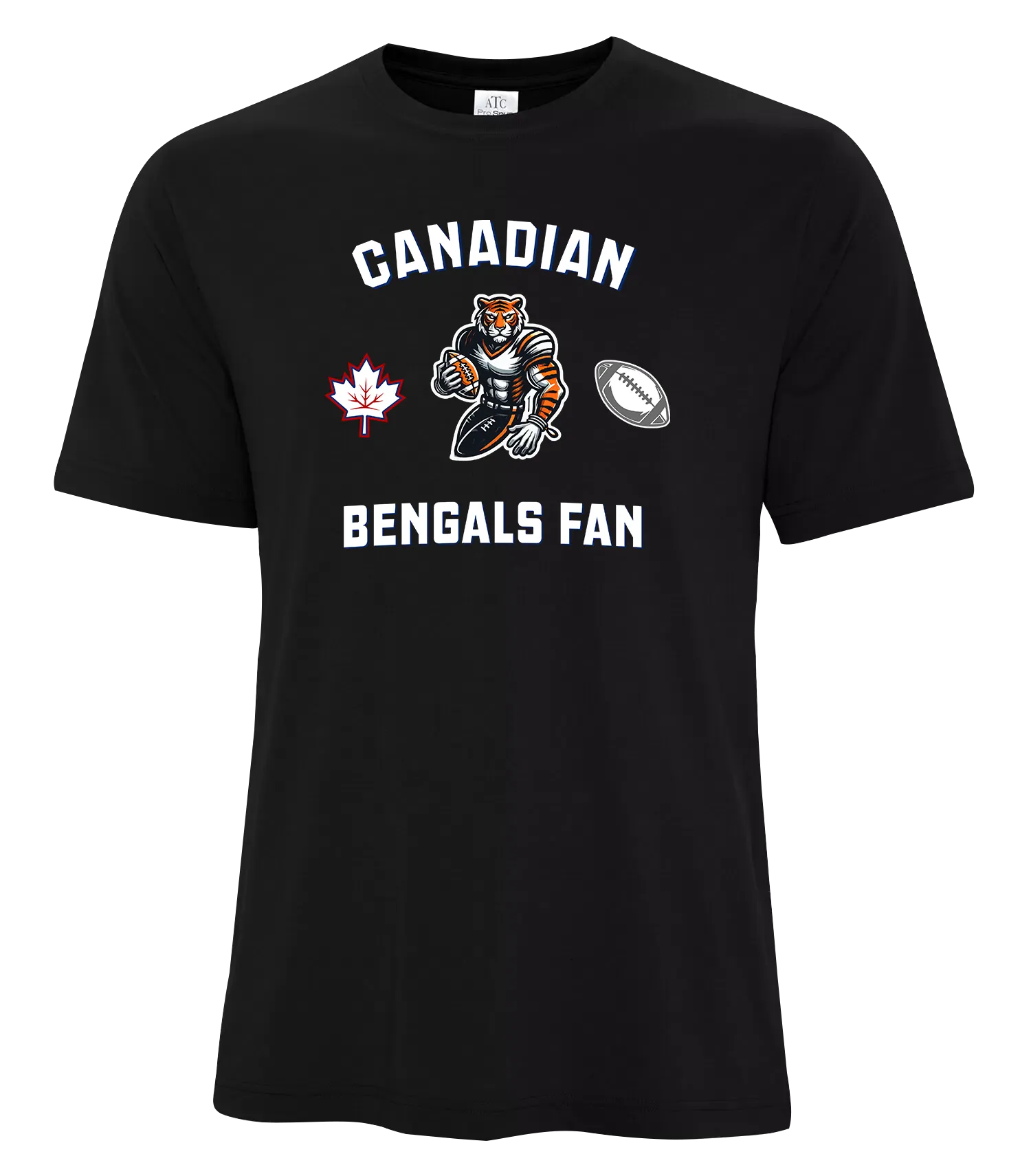 Bengals Fan Adult Cotton T-Shirt with Printed Logo