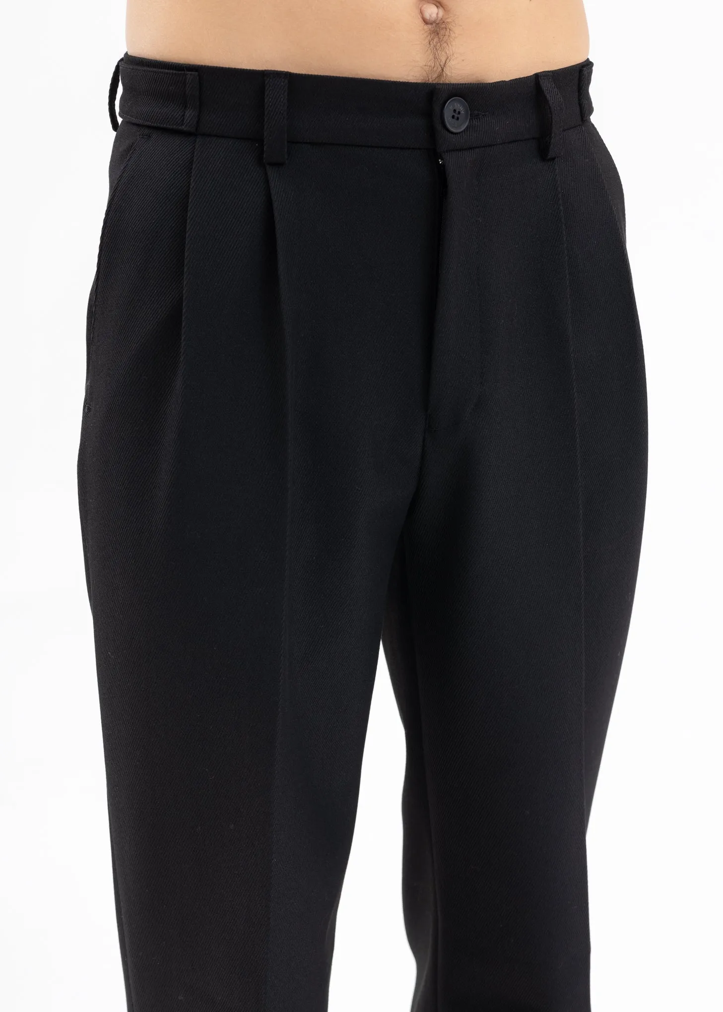 BLACK TAILORING TROUSERS