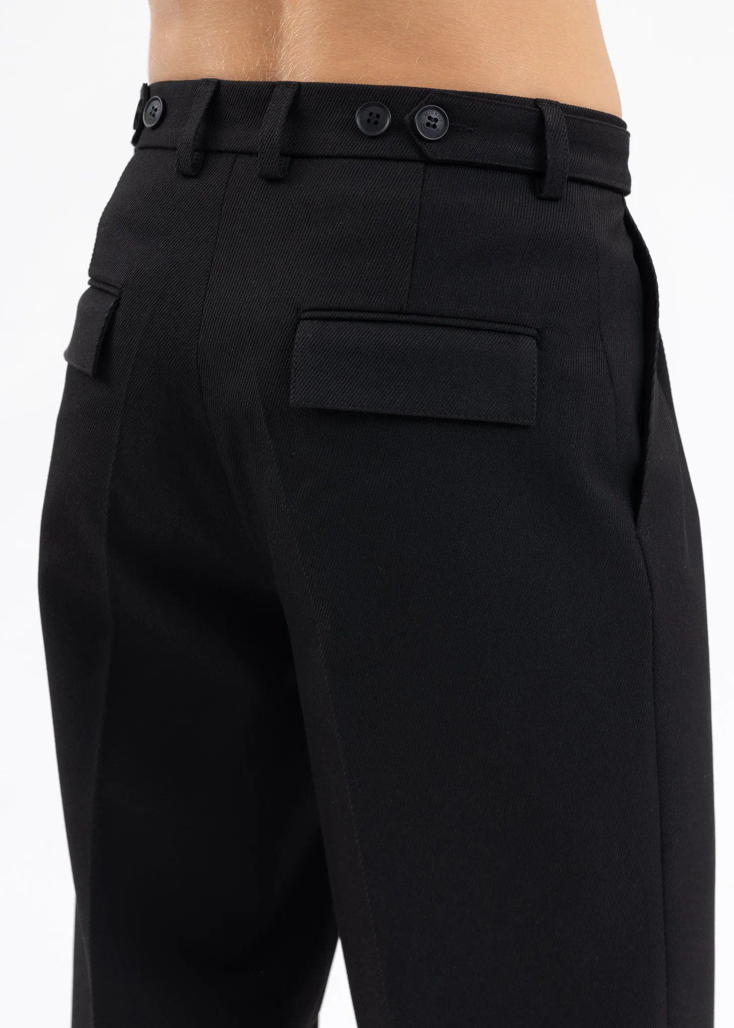 BLACK TAILORING TROUSERS