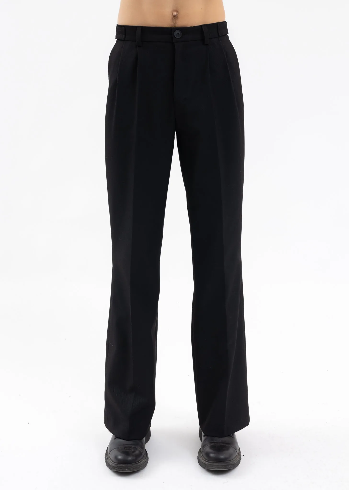 BLACK TAILORING TROUSERS