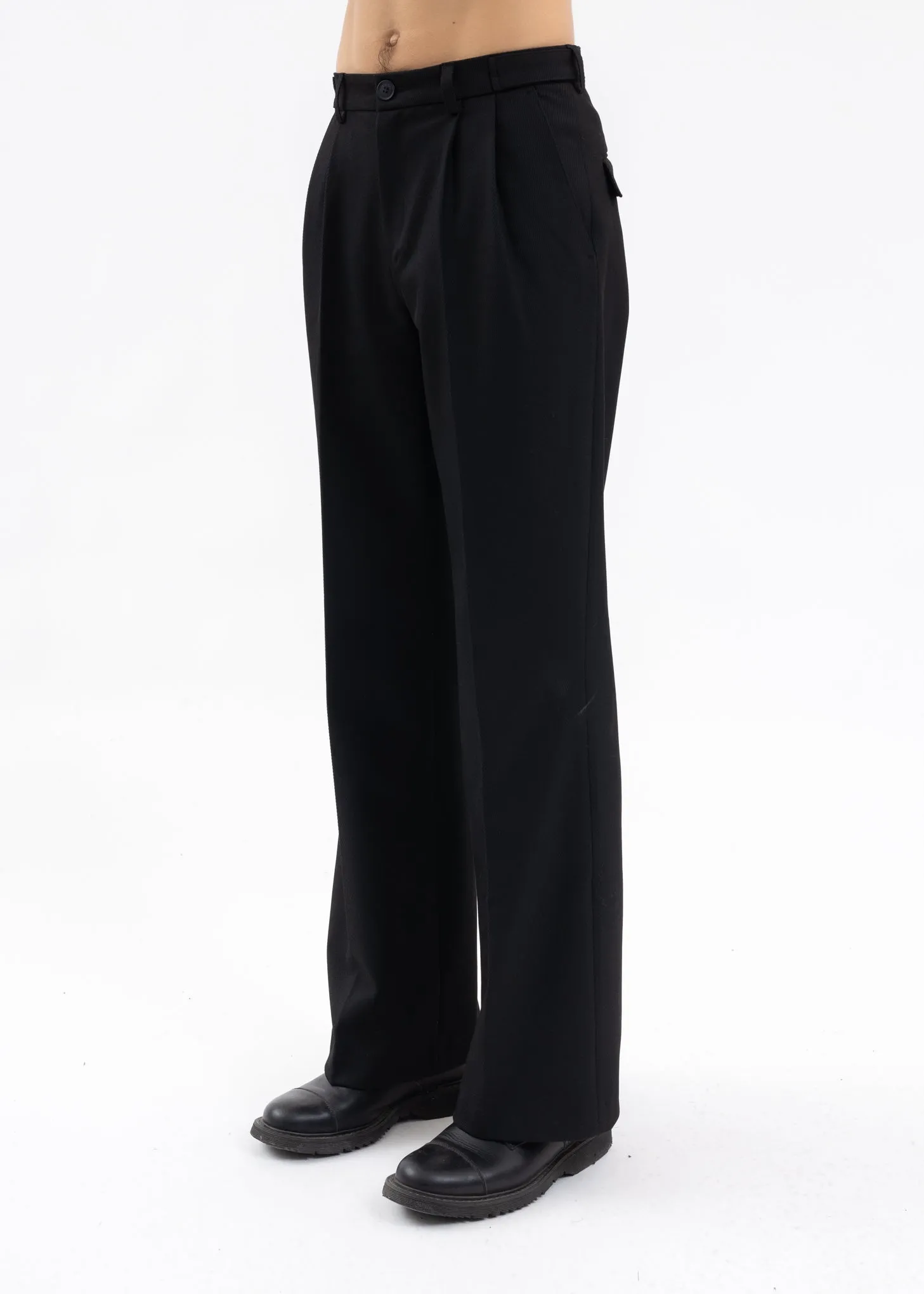 BLACK TAILORING TROUSERS