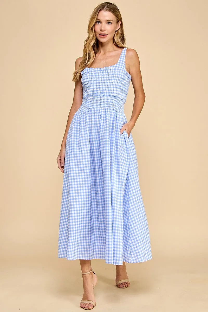 Blue Meadow Midi Dress