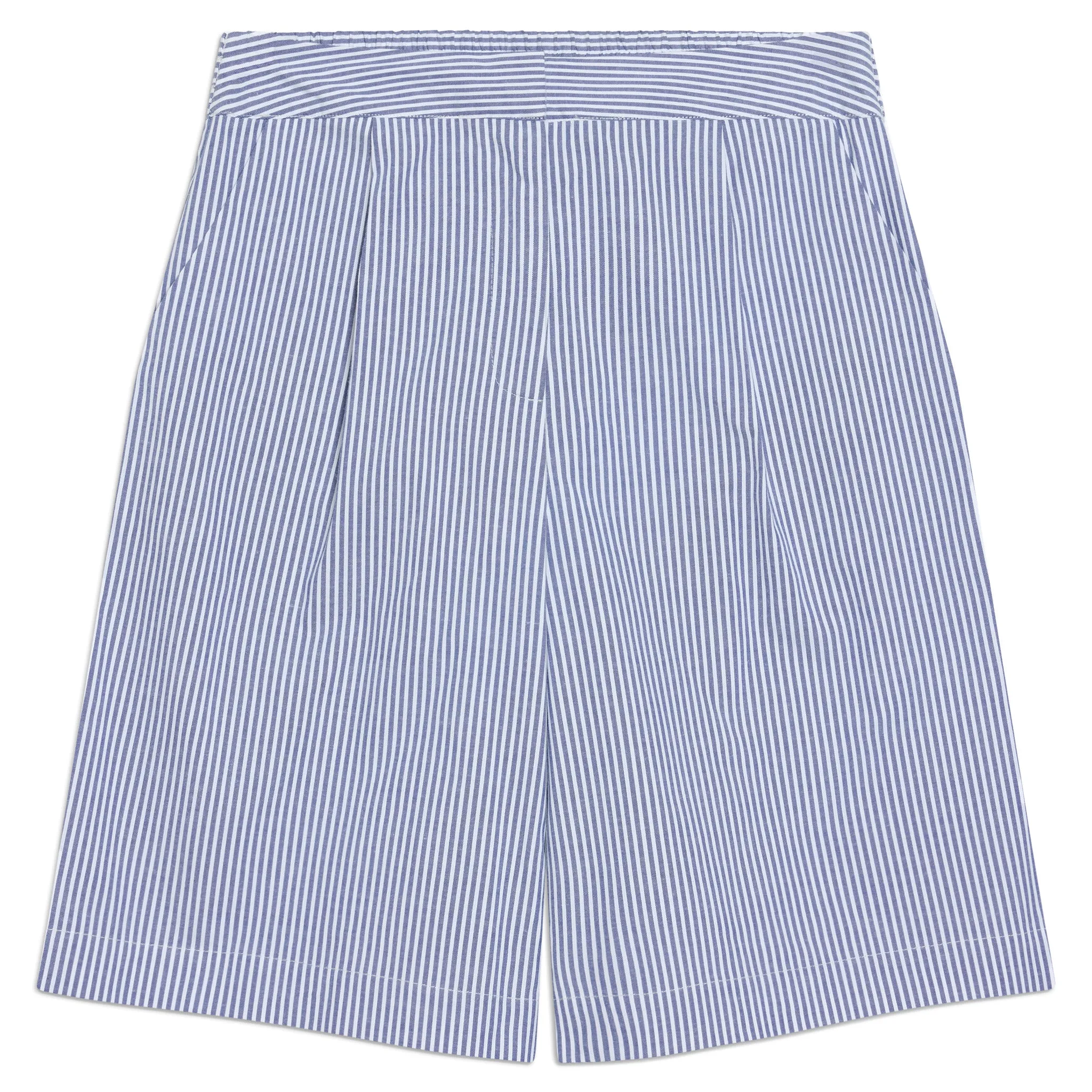 Blue Ticking Stripe Bermuda Shorts