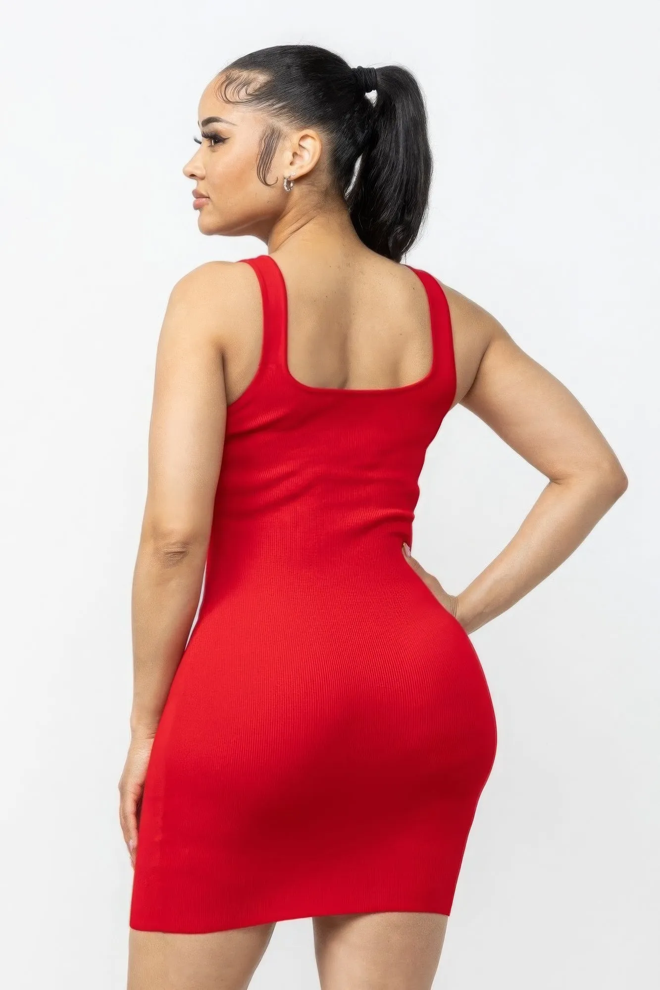 Bold Red Open Back Sleeveless Mini Dress | Chic & Vibrant Style