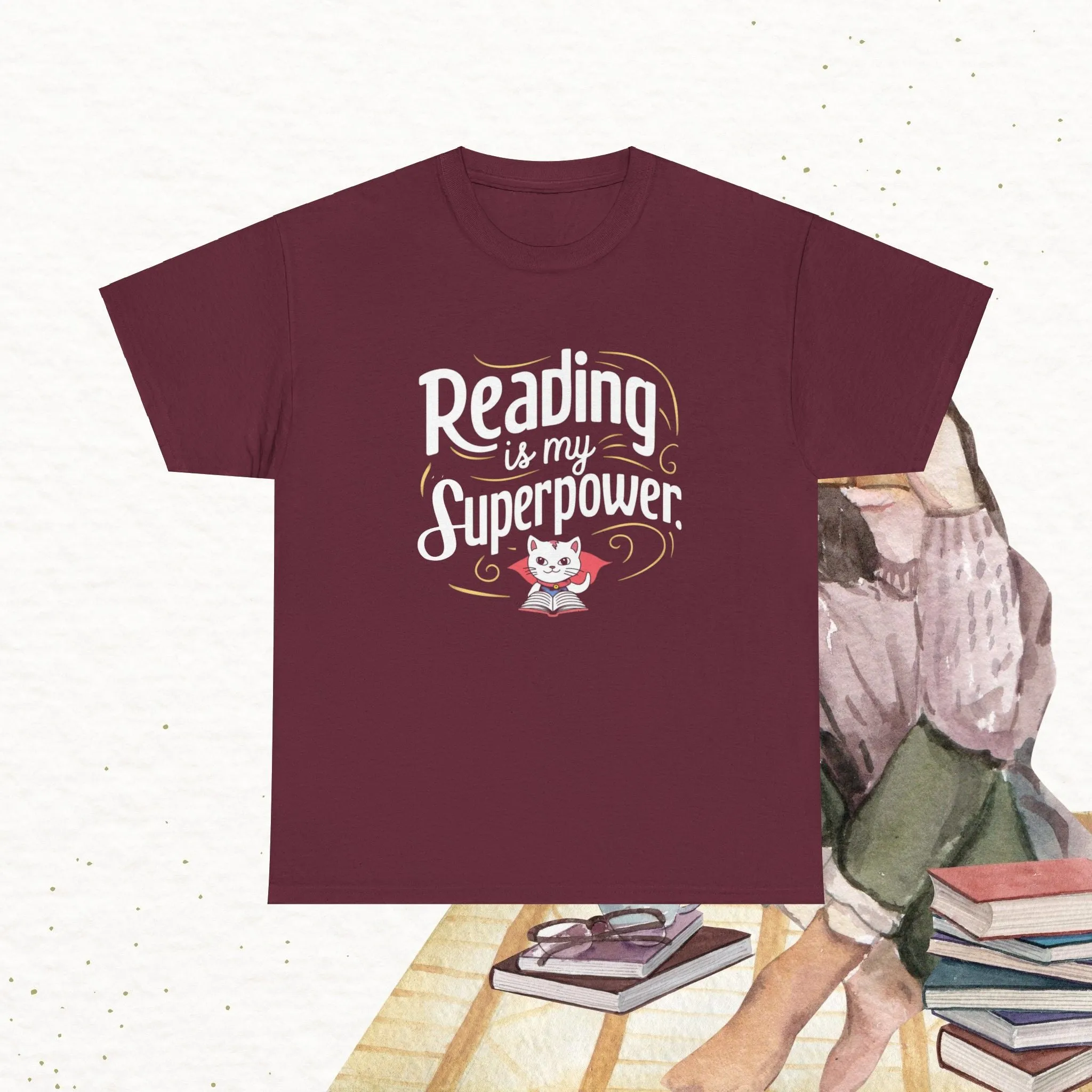Books Lovers T-Shirt Reading Is My Superpower Tees