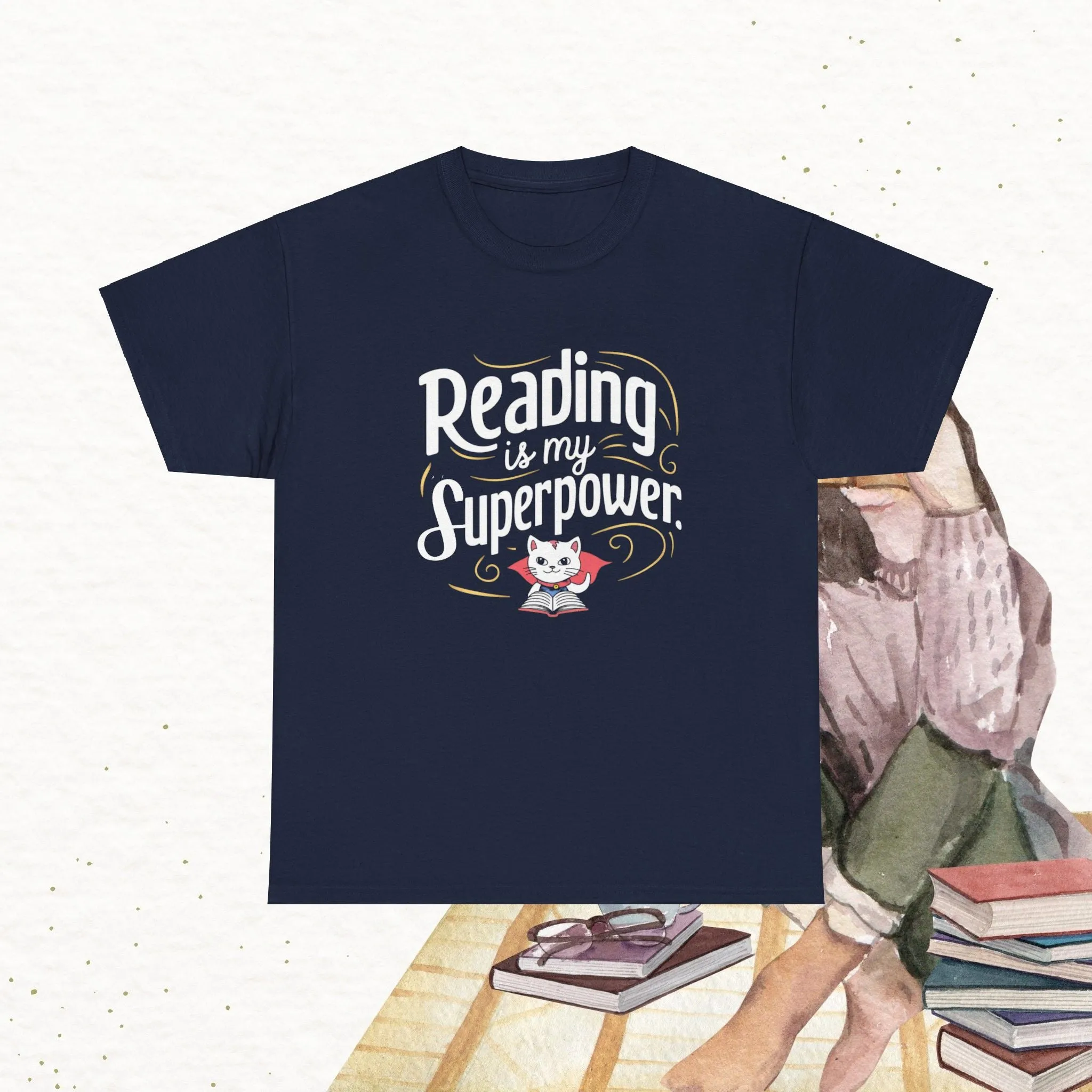 Books Lovers T-Shirt Reading Is My Superpower Tees