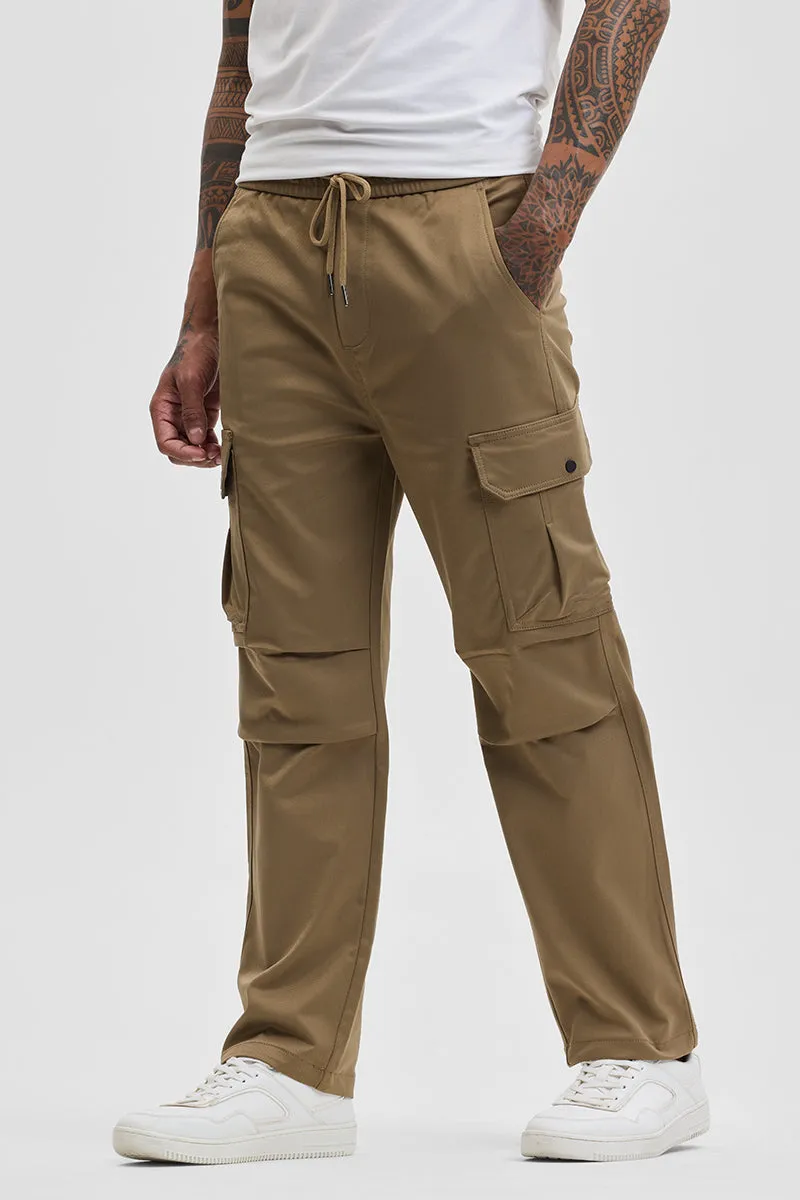 Brown Relaxed Fit Cargo Pant