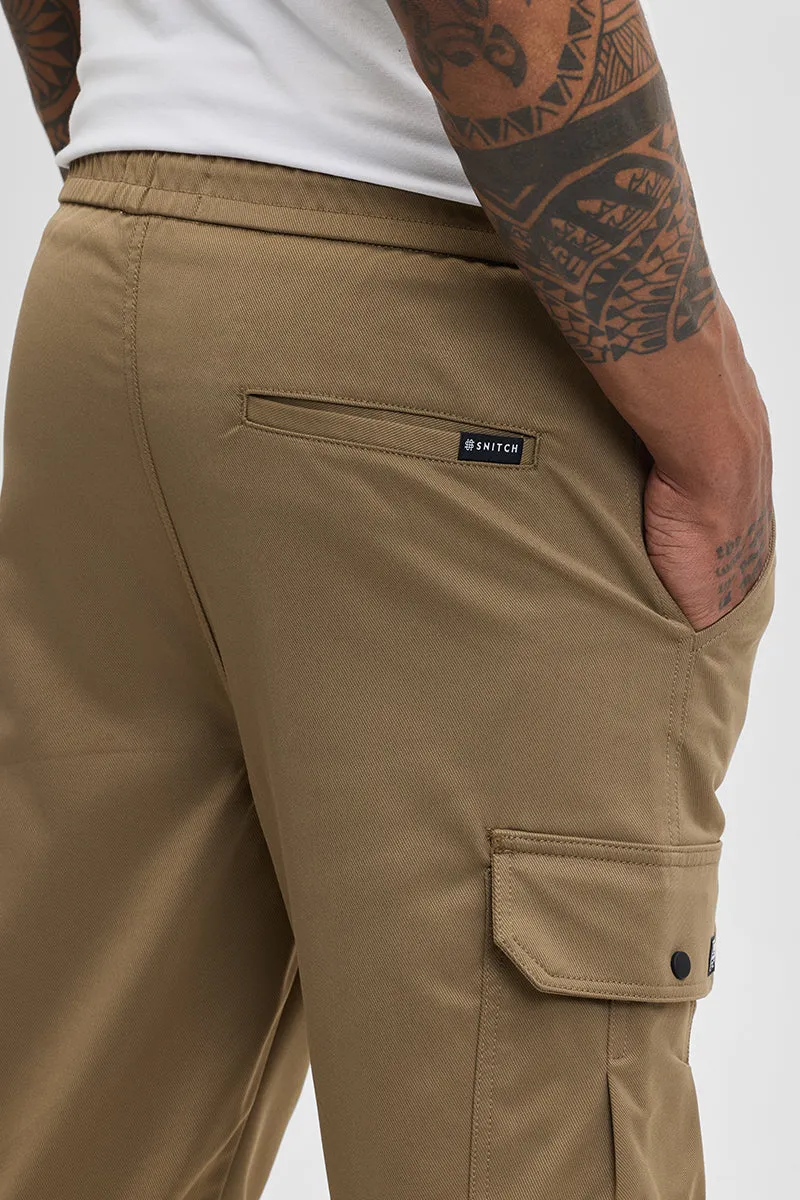 Brown Relaxed Fit Cargo Pant