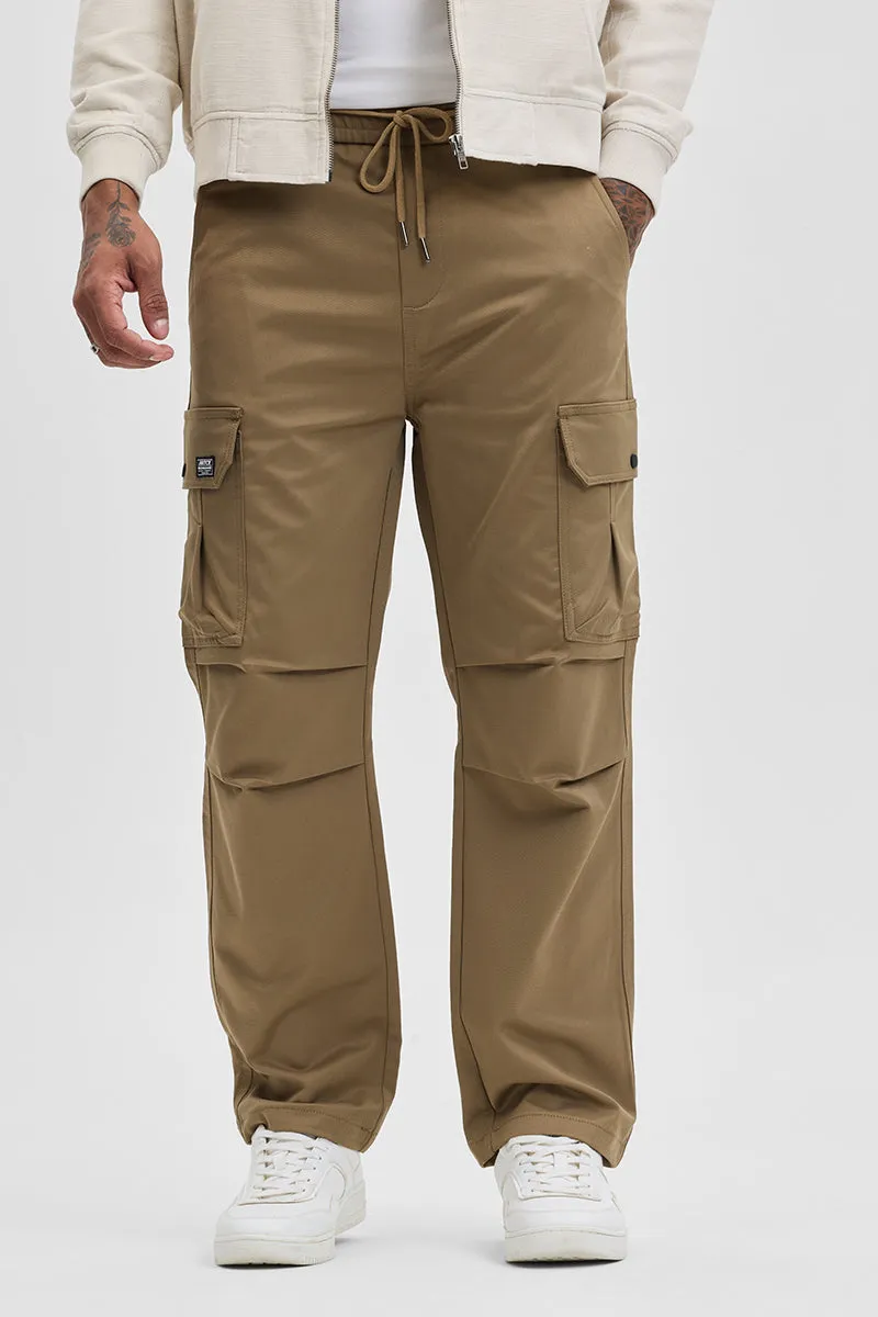 Brown Relaxed Fit Cargo Pant