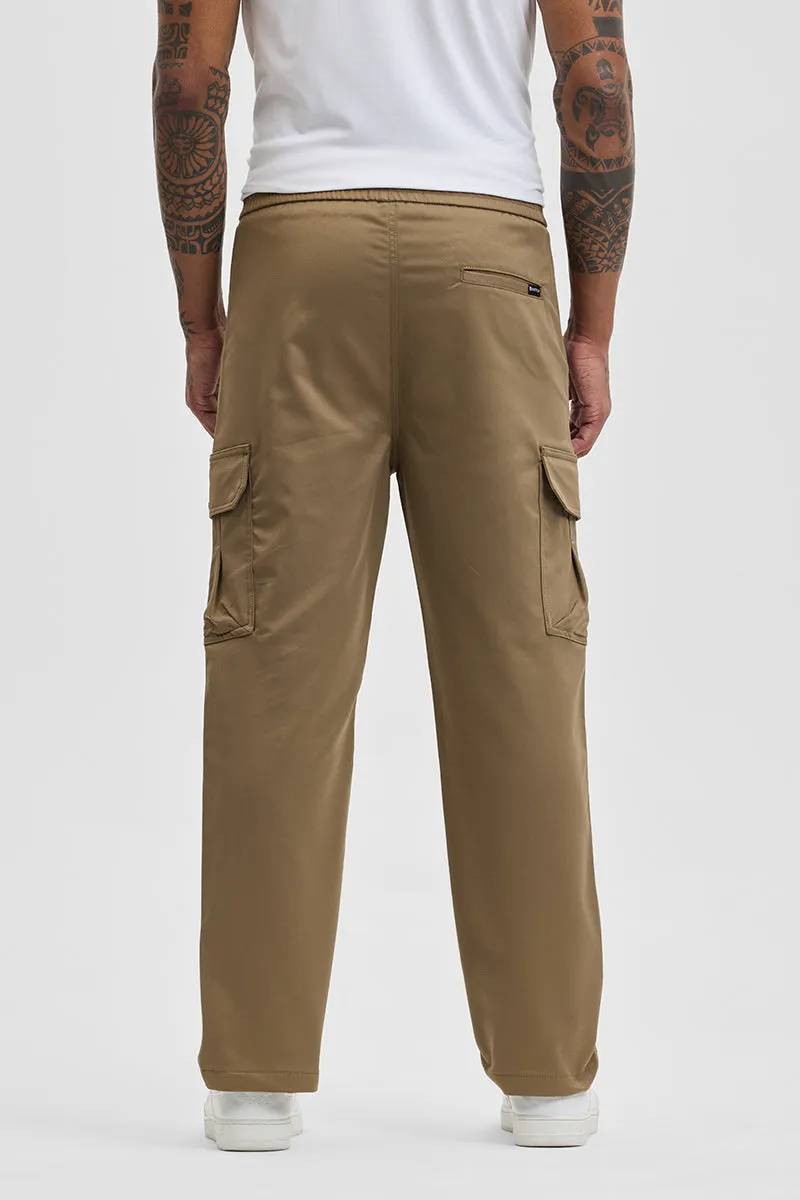 Brown Relaxed Fit Cargo Pant
