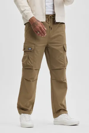 Brown Relaxed Fit Cargo Pant