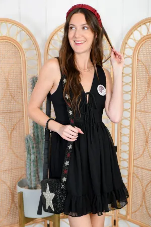 Camille Black Mini Dress