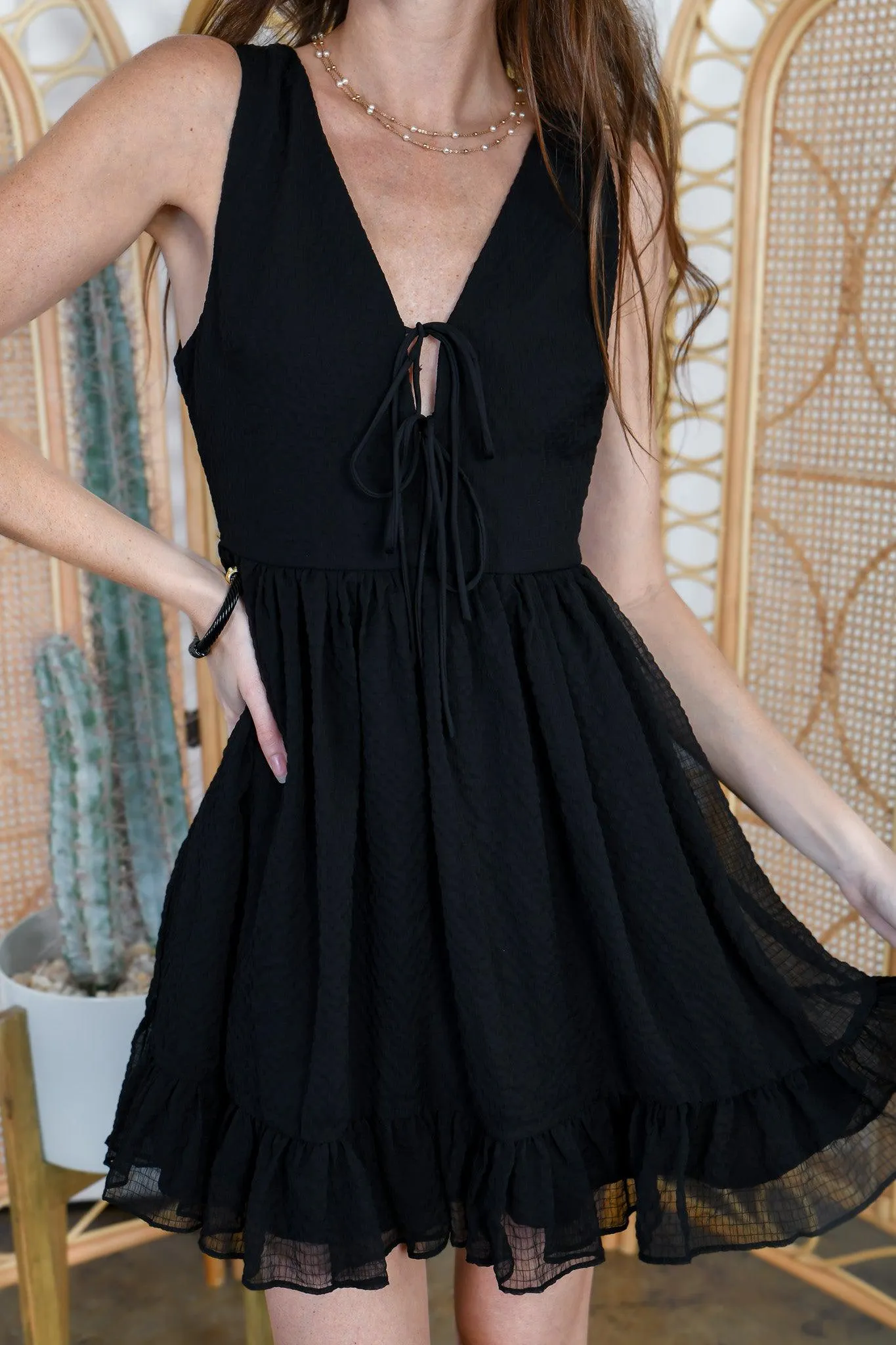 Camille Black Mini Dress