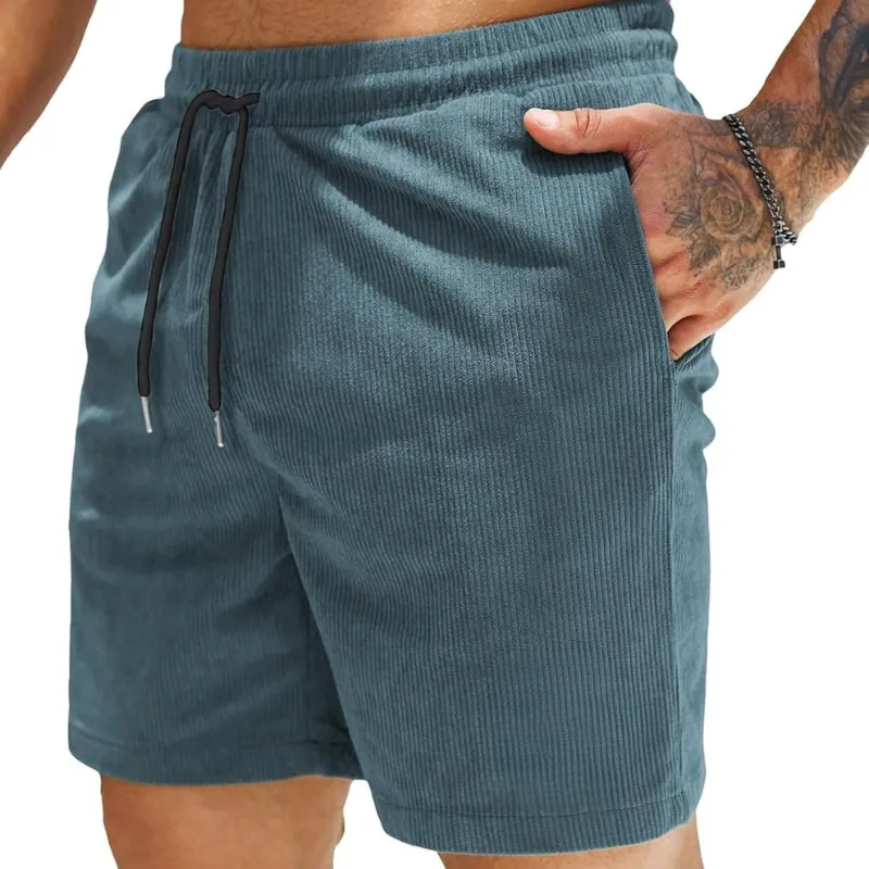 Corduroy Shorts Drawstring Closure Lightweight and Casual Comfort