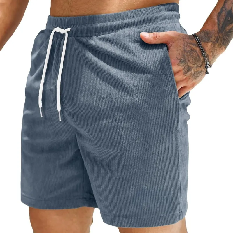 Corduroy Shorts Drawstring Closure Lightweight and Casual Comfort
