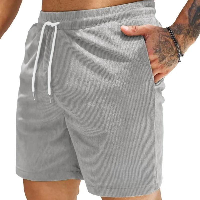Corduroy Shorts Drawstring Closure Lightweight and Casual Comfort