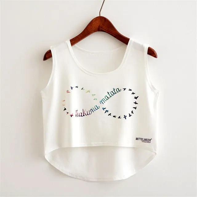 Cute Food Printed Harajuku Crop Top Shirt