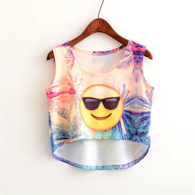 Cute Food Printed Harajuku Crop Top Shirt