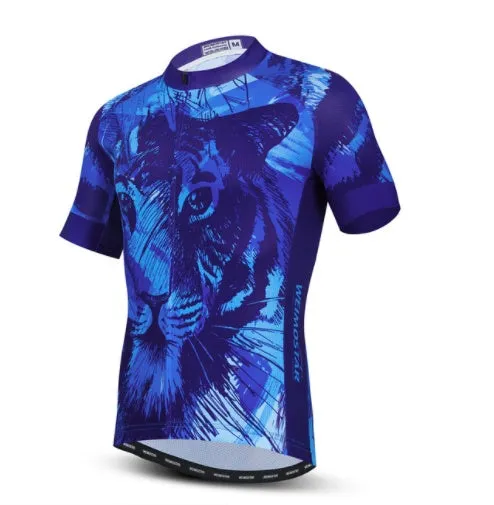 Cycling Jerseys Men 3D Lion Printing Bicycle Clothing Breathable Short Sleeve Shirts Quick Dry Bike Tops