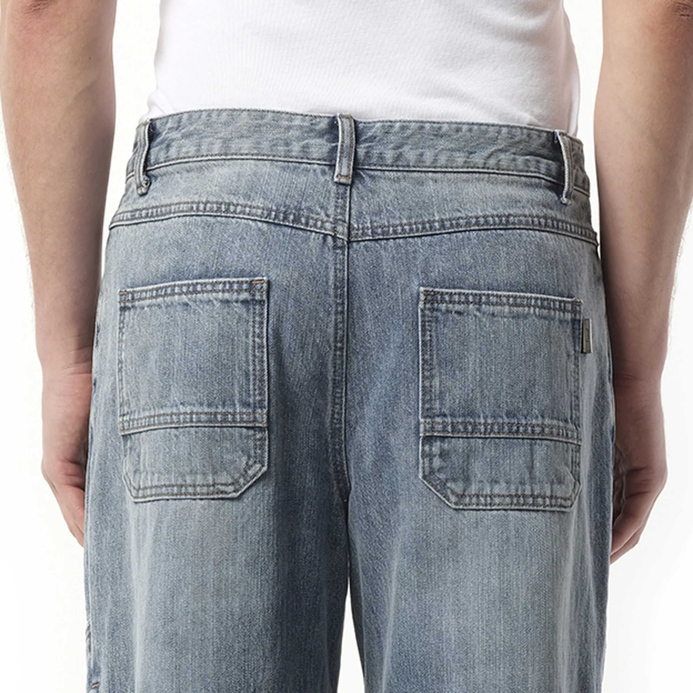 Denim Western Pants in Blue