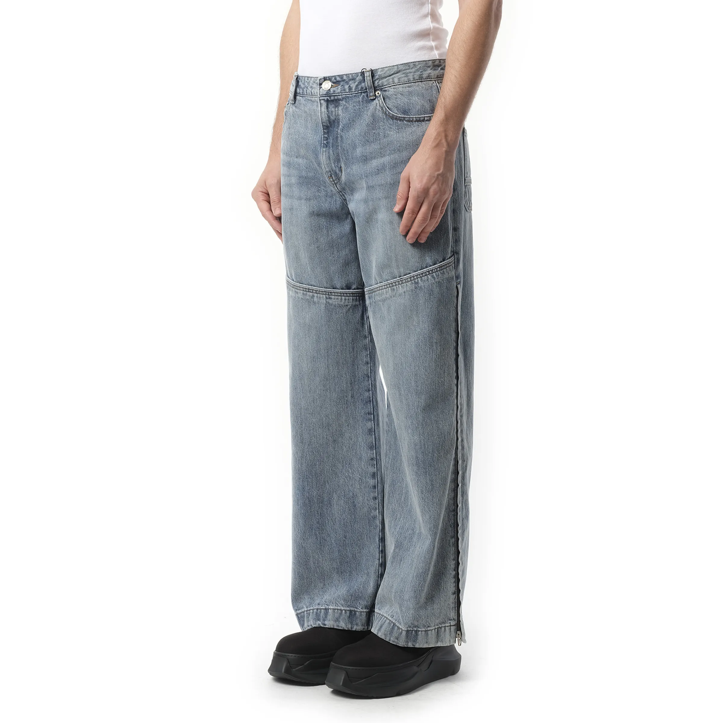 Denim Western Pants in Blue