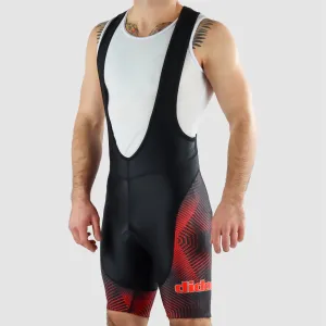 DiDOO Men's Classic Quick Dry Padded Cycling Bib Shorts Black and Red
