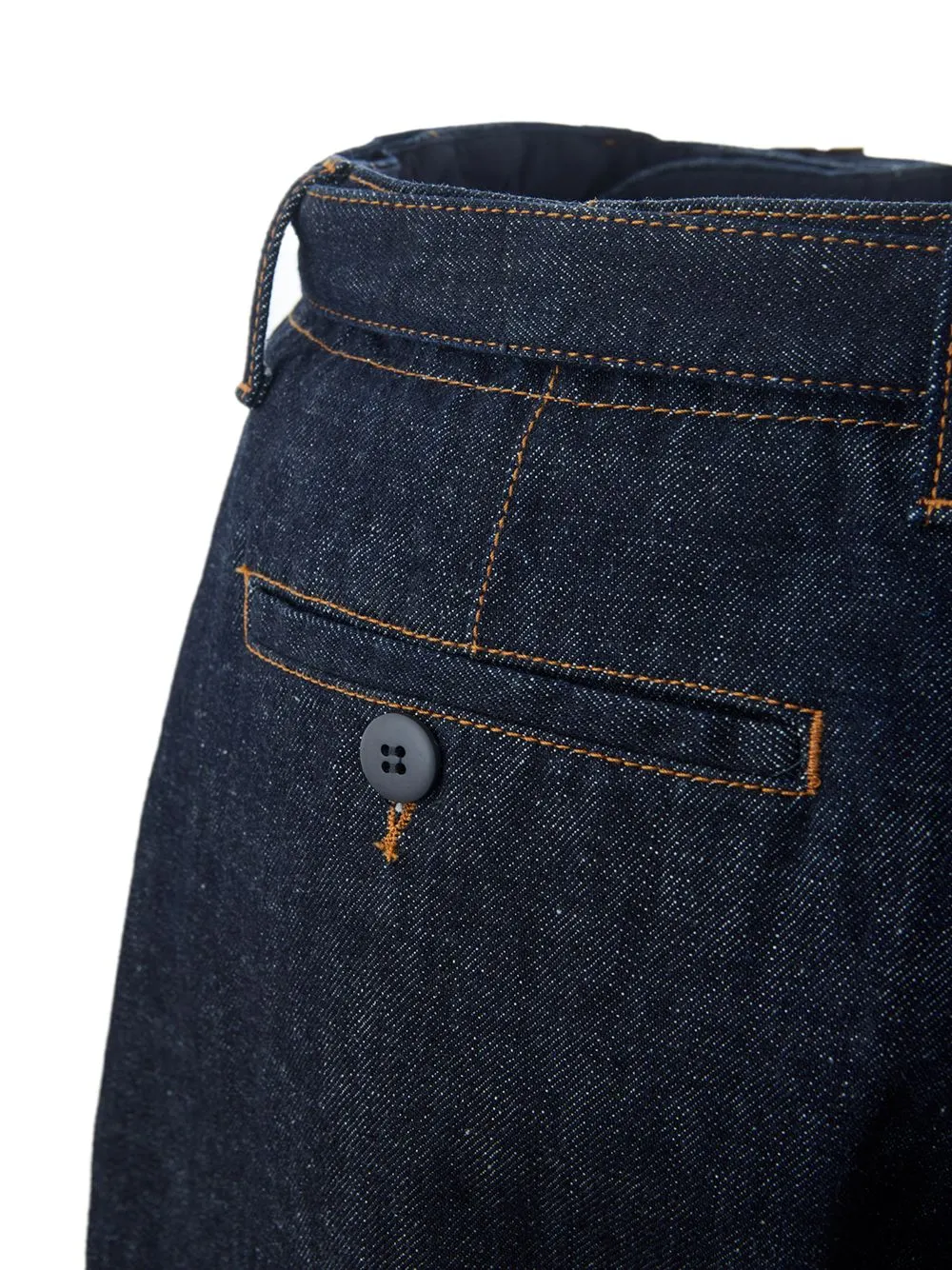 Emporio Armani Elegant Blue Denim Relaxed Fit Trousers