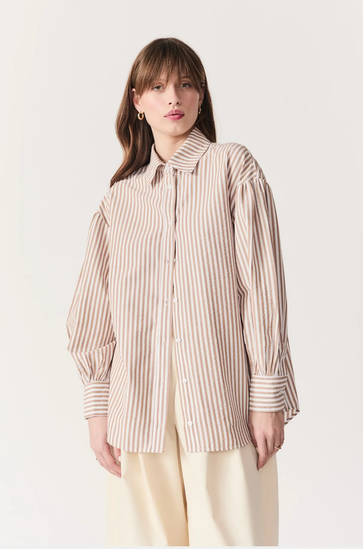 Felicity Oversized Striped Button Down Shirt