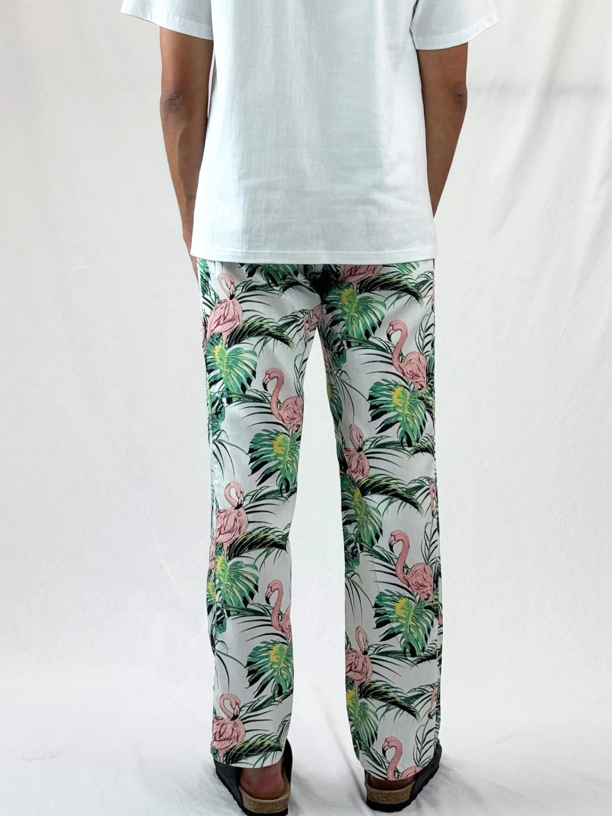 Flamingos Cotton/Rayon Resort Pant - Relaxed Fit
