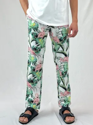 Flamingos Cotton/Rayon Resort Pant - Relaxed Fit