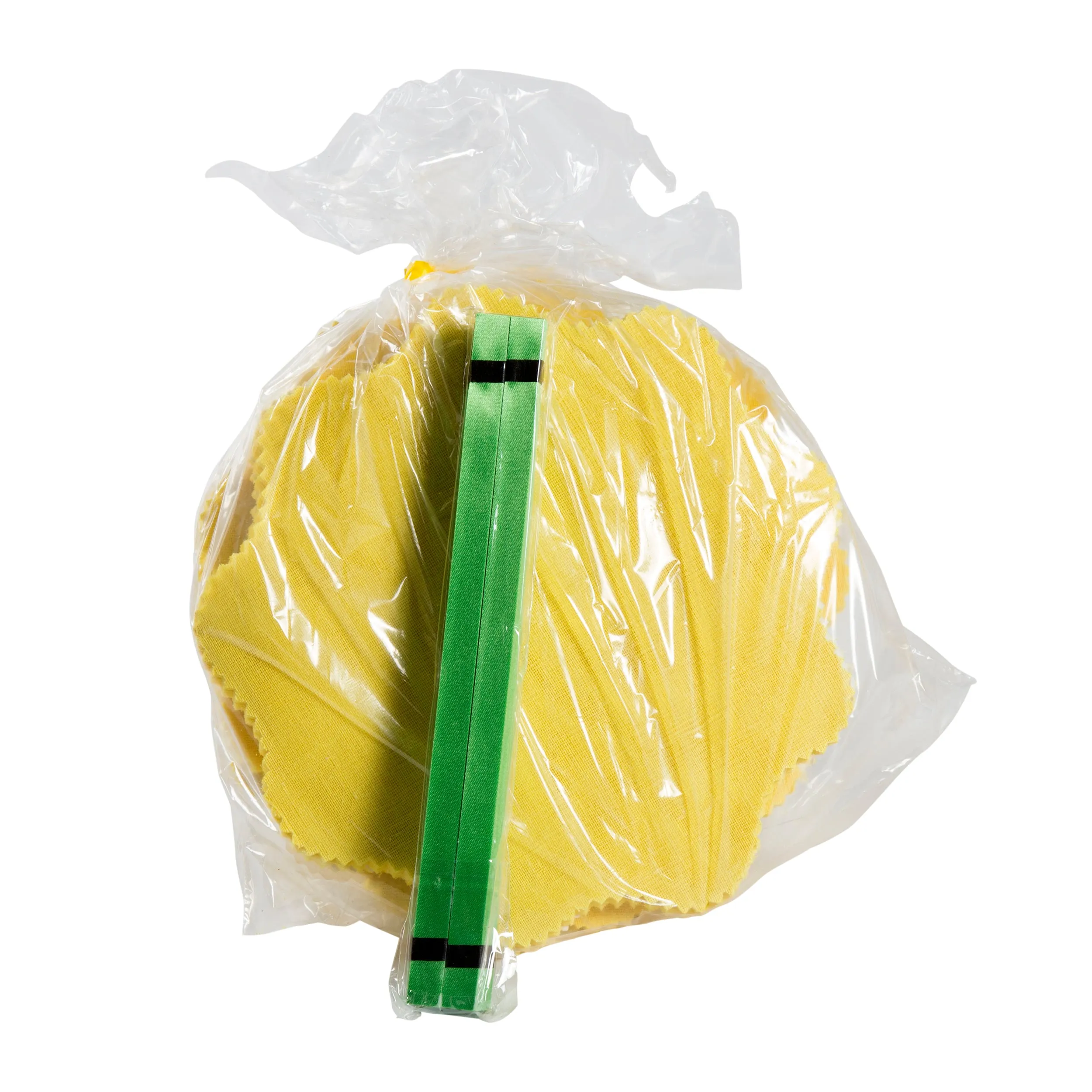 Flat Yellow Lemon Wraps with Green Ribbons, Case of 1,000