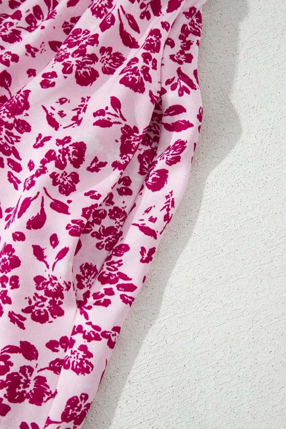 Floral Cutout Back Square Neck Maxi Dress