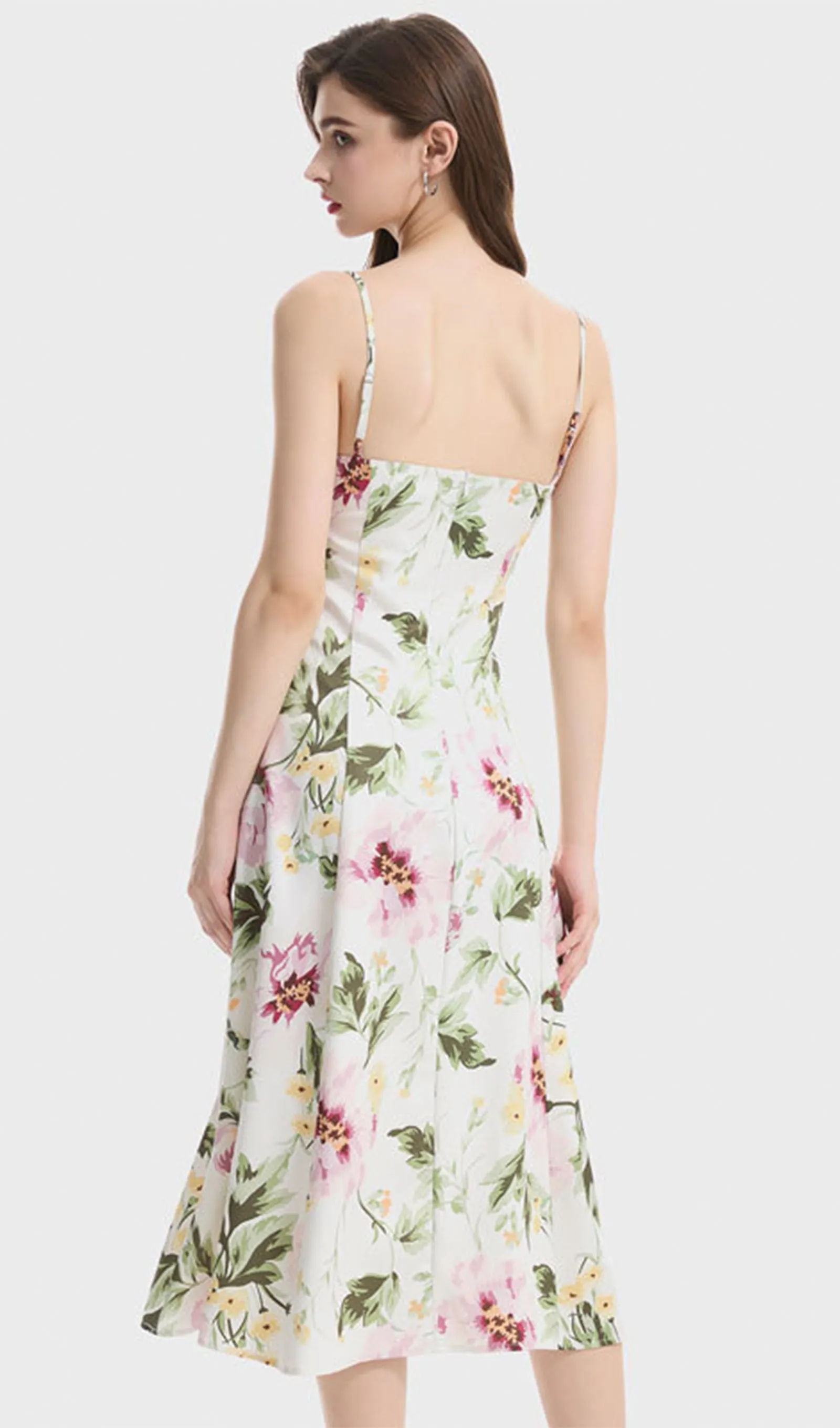 Floral Flowy Slip Midi Dress