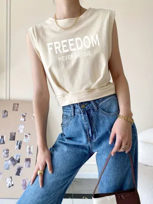 Freedom Sleeveless Crop Tops